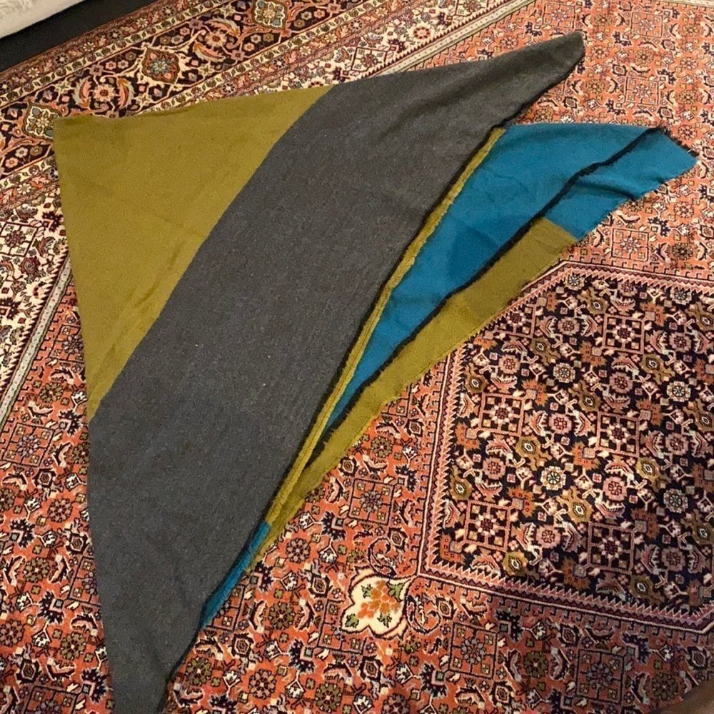 ASOS green blue and gray extra large scarf